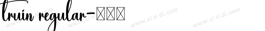 truin regular字体转换